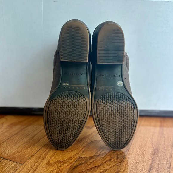 Lucky Brand Taupe Grey Perforated Baley Ankle Bootie Women 7M - Picture 4 of 7